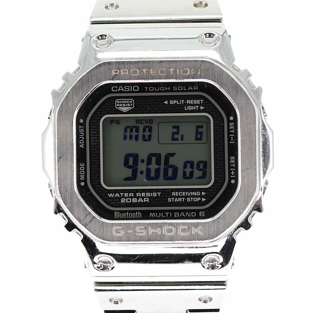 CASIO GMW-B5000D-1JF G-SHOCK Full Metal Radio Wave Solar Multi Band 6 Stainless Steel SS USED-6 Pawn Shop Komaki C23-477