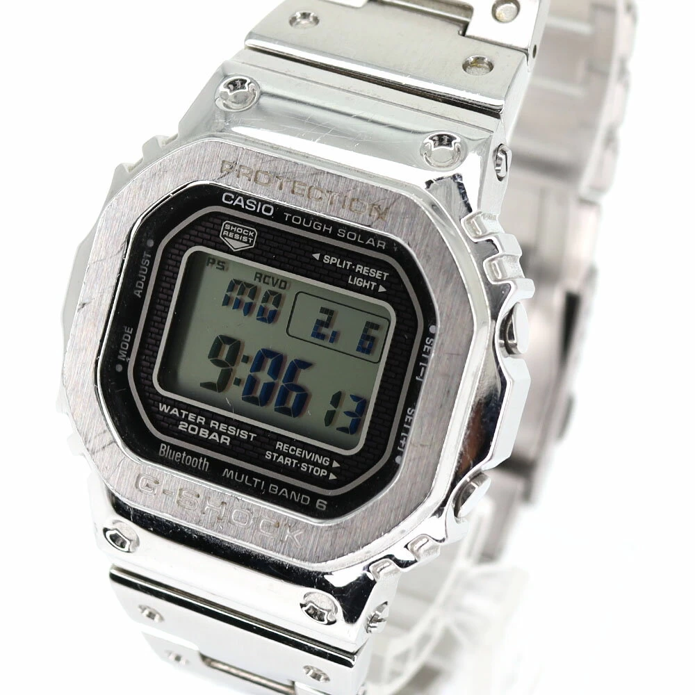 CASIO GMW-B5000D-1JF G-SHOCK Full Metal Radio Wave Solar Multi Band 6 Stainless Steel SS USED-6 Pawn Shop Komaki C23-477