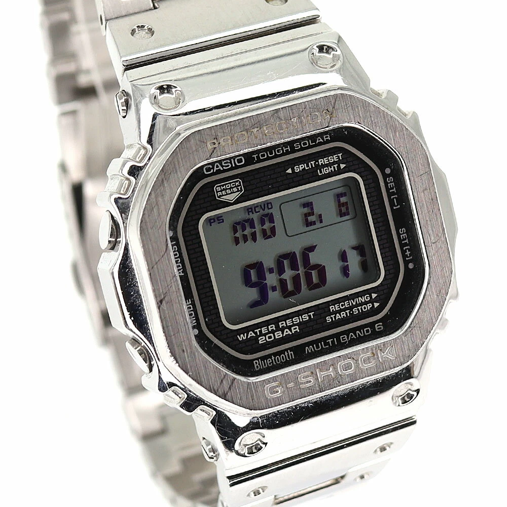 CASIO GMW-B5000D-1JF G-SHOCK Full Metal Radio Wave Solar Multi Band 6 Stainless Steel SS USED-6 Pawn Shop Komaki C23-477