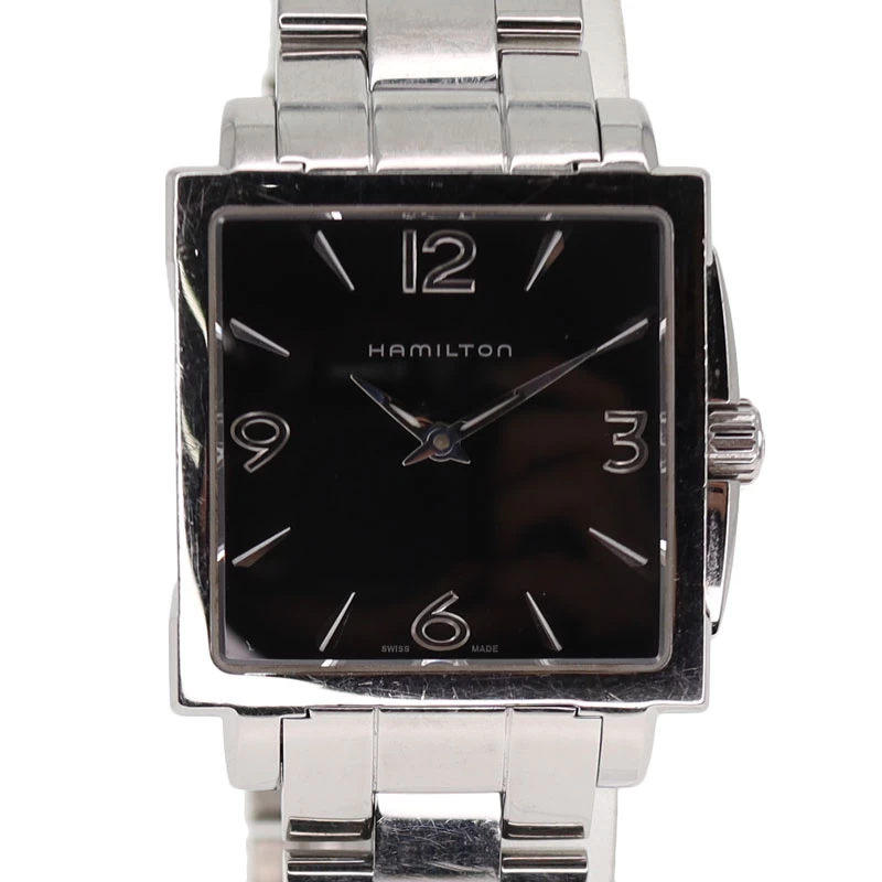 Hamilton H322510 Jazzmaster Square Quartz Battery Ladies Stainless Steel SS USED-6 Pawn Shop Kante Bureau Komaki Store C23-20