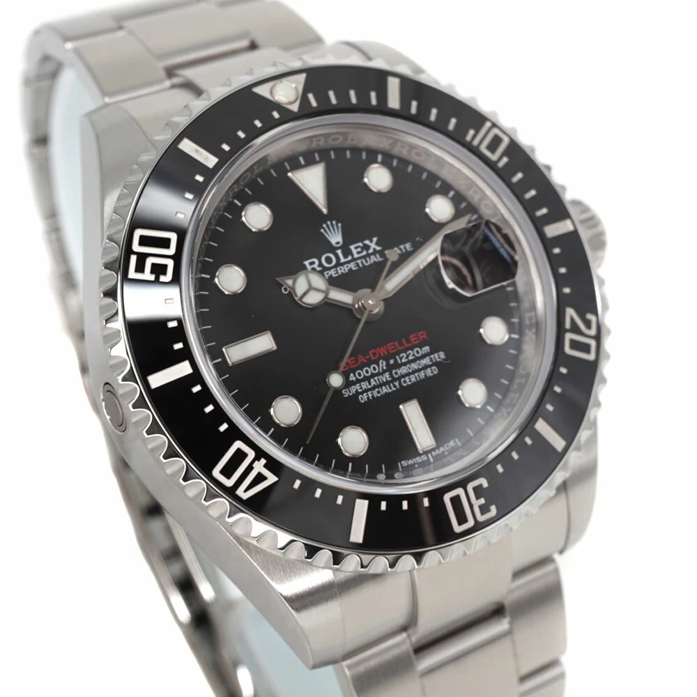 ROLEX 126600 Sea-Dweller Red Sea-Dweller No Crown Automatic Divers Stainless Steel Black USED-9 Pawn Shop Hosobata H23-1985