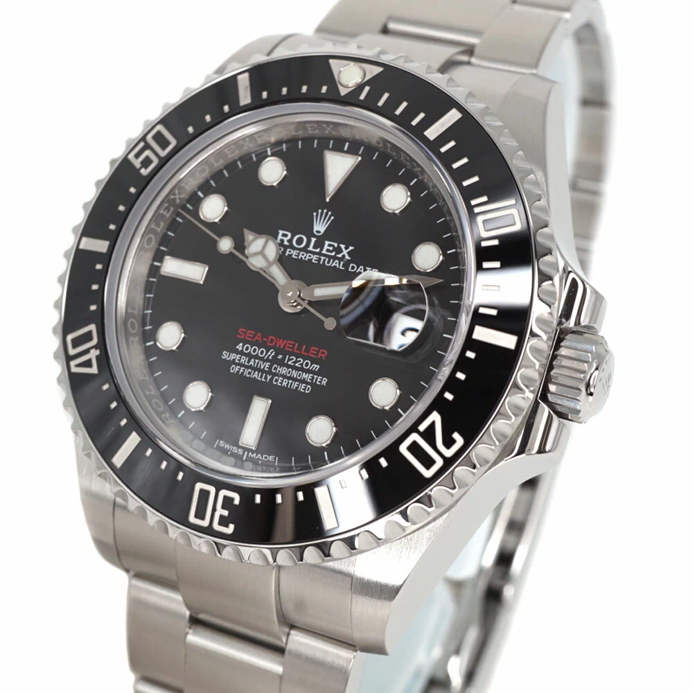 ROLEX 126600 Sea-Dweller Red Sea-Dweller No Crown Automatic Divers Stainless Steel Black USED-9 Pawn Shop Hosobata H23-1985