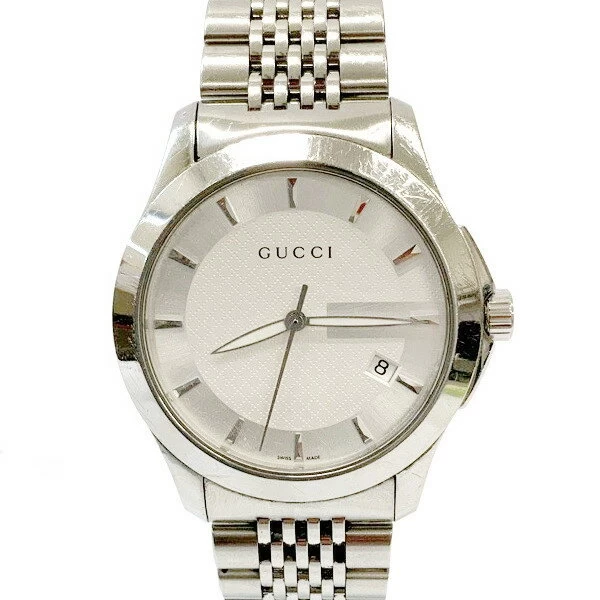 GUCCI Gucci 126.4 G Timeless Quartz Watch White Ladies Daily Waterproof USED-B Nago Store ng3100011927700002