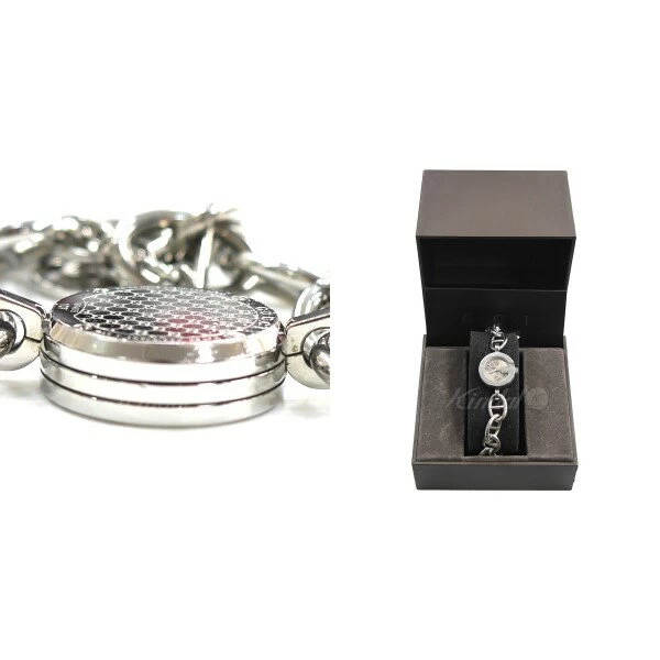 GUCCIG Charm Bracelet Watch Bamboo Boot Dog Tag Silver/Brown [Price Review]