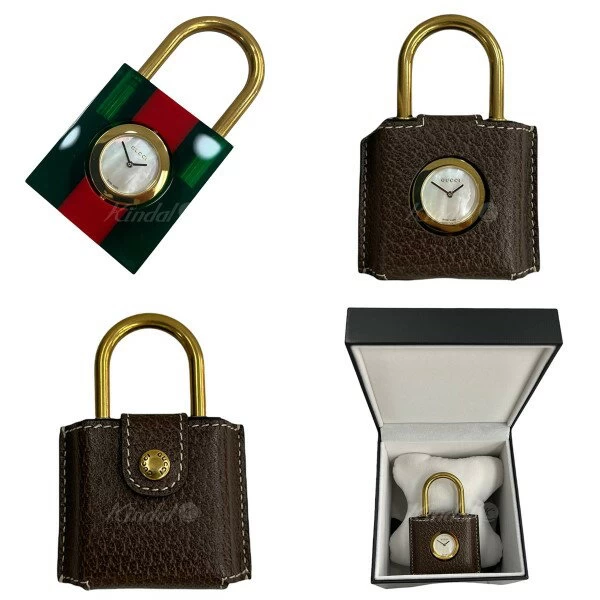 GUCCICONSTANCE CONSTANCE Padlock Motif Watch Shelly Line Green/Red Size: - [Price Review]