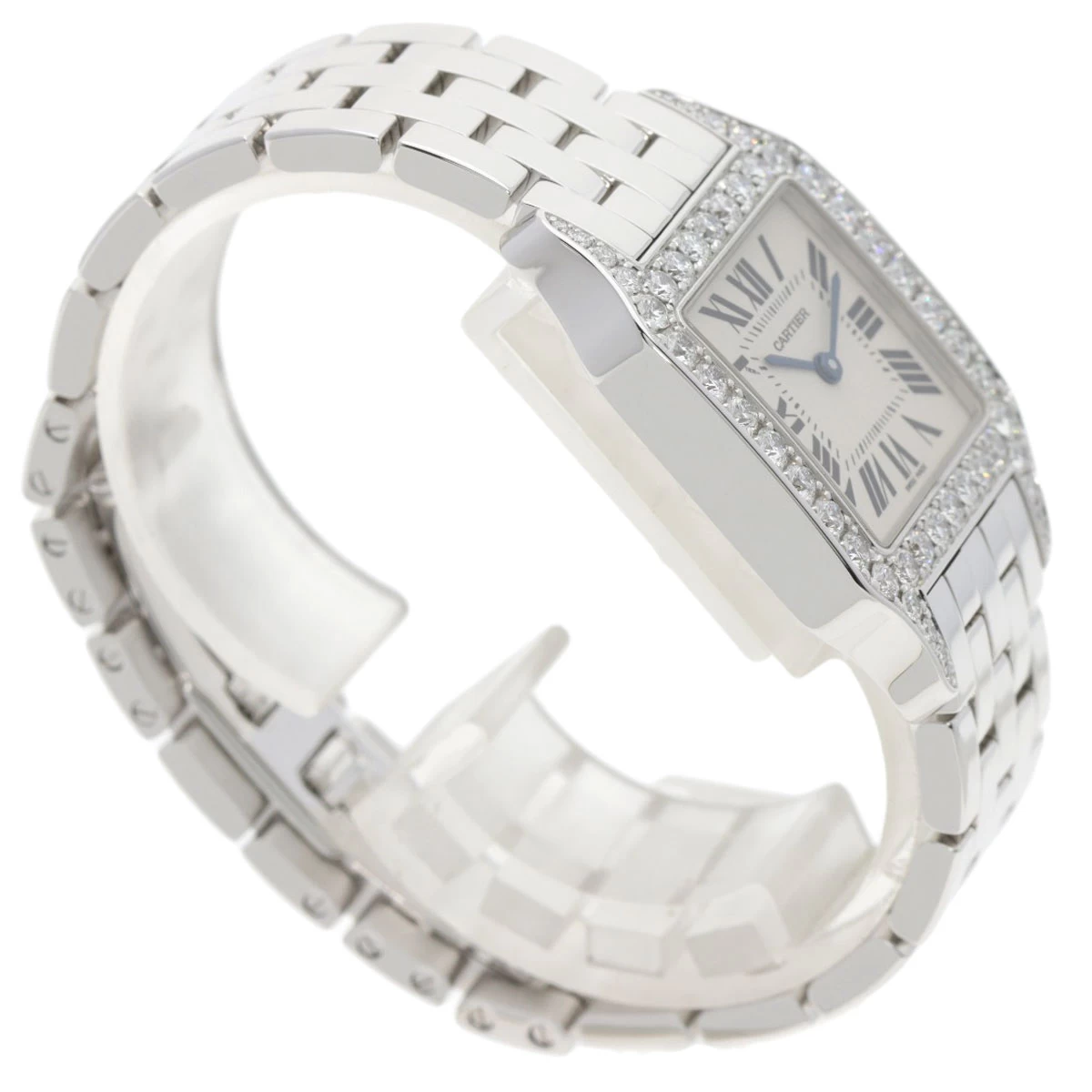 Cartier WF9004Y8 Santos de Moiselle LM Bezel Diamond K18 White Gold/K18 WG/Diamond Ladies [CARTIER]