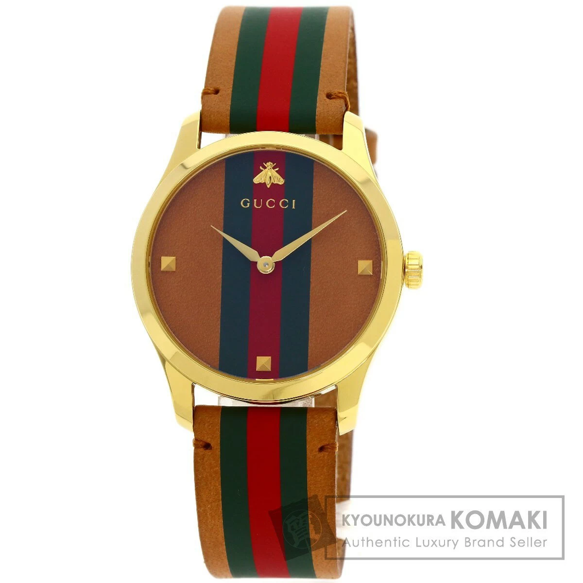 Gucci YA1264077 G Timeless Sherry Line Stainless Steel/Leather [GUCCI]