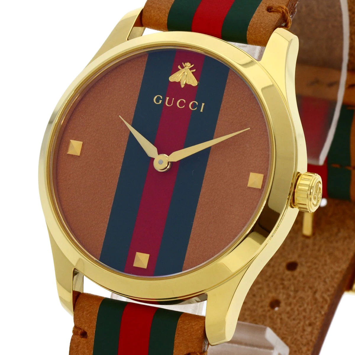 Gucci YA1264077 G Timeless Sherry Line Stainless Steel/Leather [GUCCI]