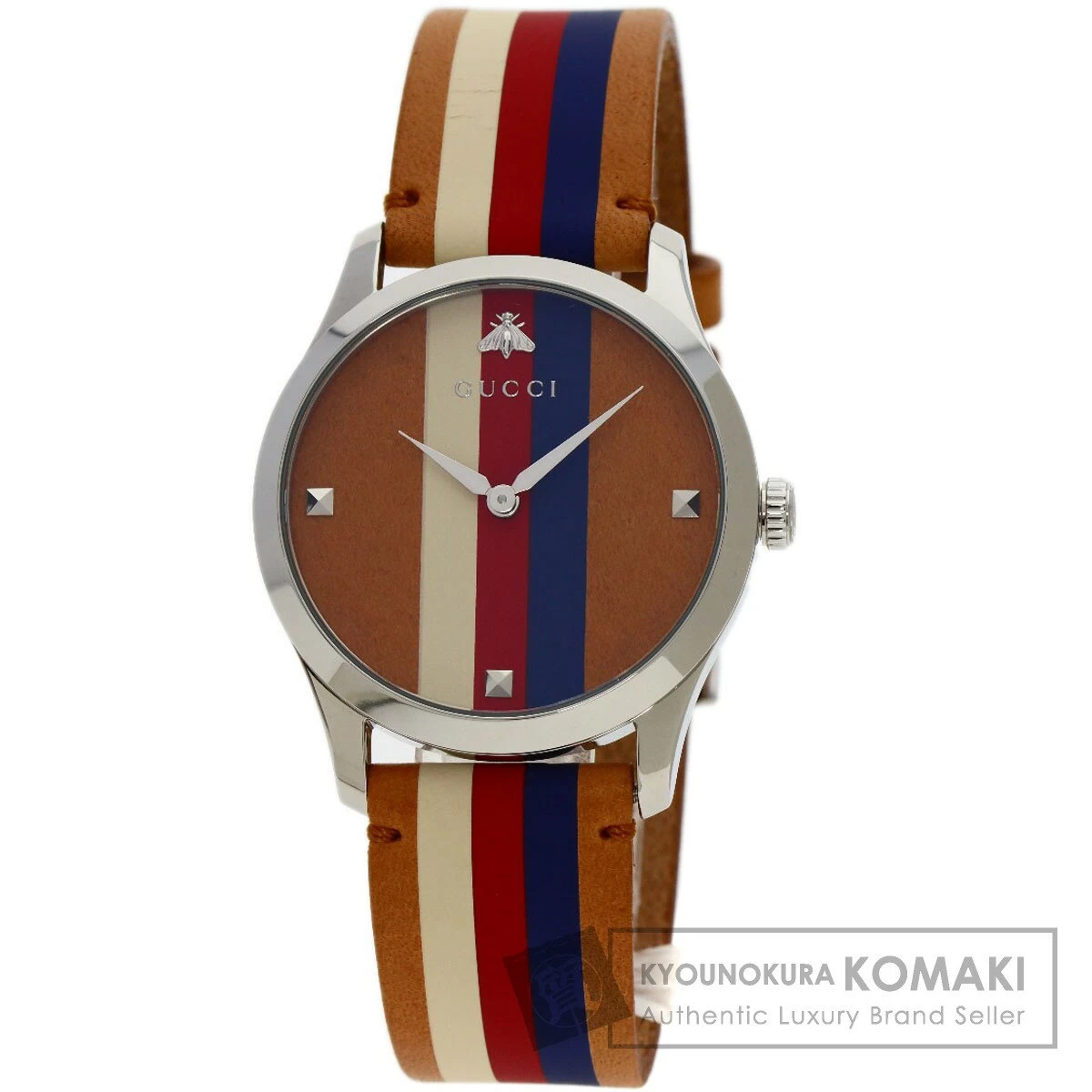 Gucci YA1264078 G Timeless Sherry Line Stainless Steel/Leather [GUCCI]