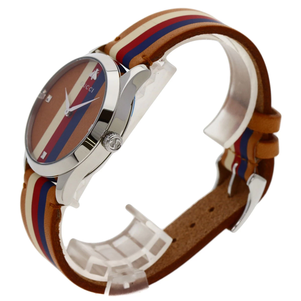 Gucci YA1264078 G Timeless Sherry Line Stainless Steel/Leather [GUCCI]