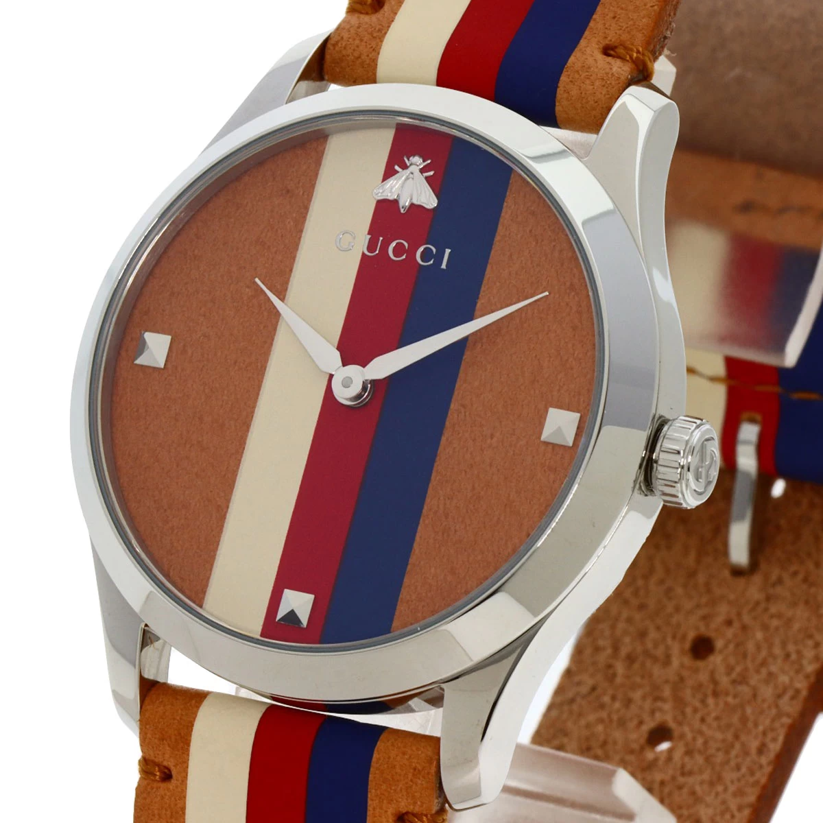 Gucci YA1264078 G Timeless Sherry Line Stainless Steel/Leather [GUCCI]
