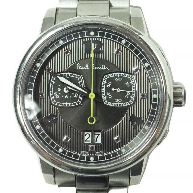 Paul Smith Paul Smith Swiss Nottingham Large Date Chronograph YA40-S050804HST Quartz Silver Black Dial Watch [Paul Smith]