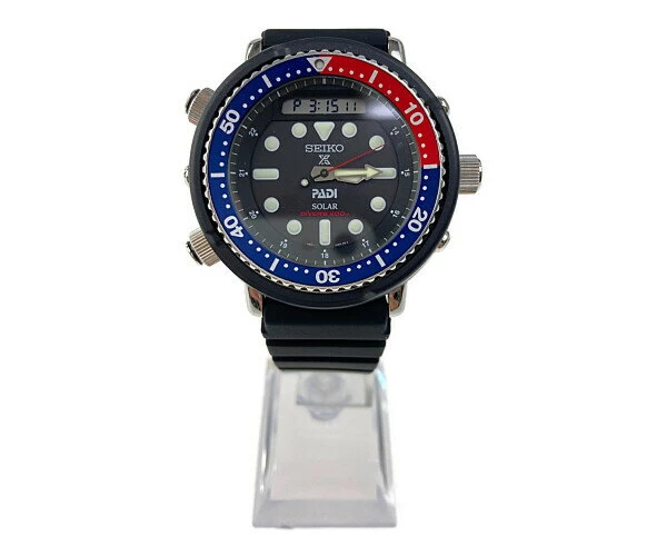 SEIKO PROSPEX SBEQ001 Seiko Prospex Solar 200m Diving Waterproof Analog Digital Quartz Size: Case Diameter Approx. 50.5 x 47.8 x 13.8 mm, Maximum Arm Circumference Approx. 22 cm Color: Black Bandai Net Store