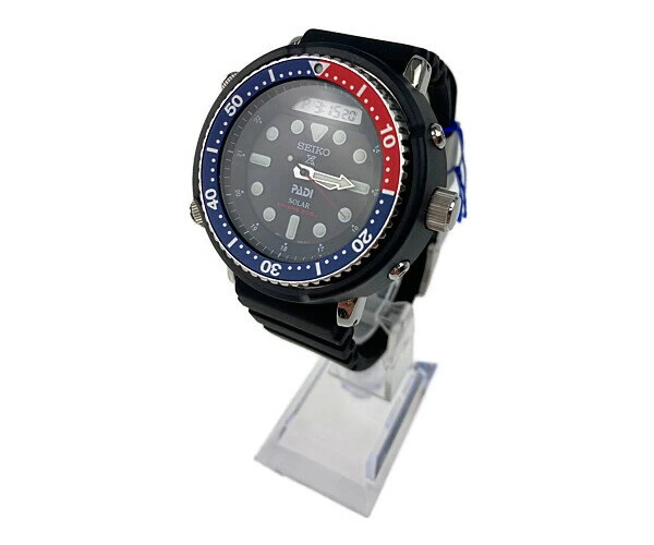 SEIKO PROSPEX SBEQ001 Seiko Prospex Solar 200m Diving Waterproof Analog Digital Quartz Size: Case Diameter Approx. 50.5 x 47.8 x 13.8 mm, Maximum Arm Circumference Approx. 22 cm Color: Black Bandai Net Store