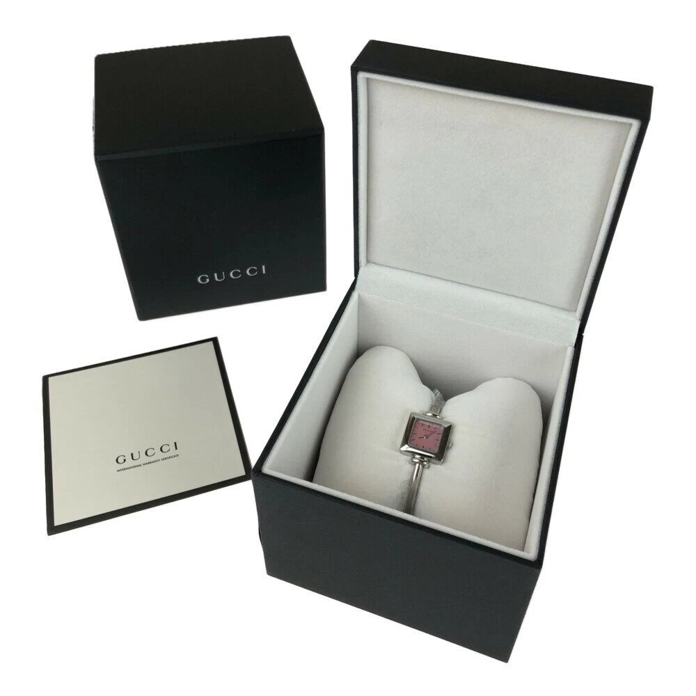 [Beauty] [Women's] GUCCI WRIST WATCHI 1900L YA019519 Gucci Wrist Watch Quartz Pink Dial Bangle Watch Size: Case Diameter Approx. 20mm Bandai Net Store