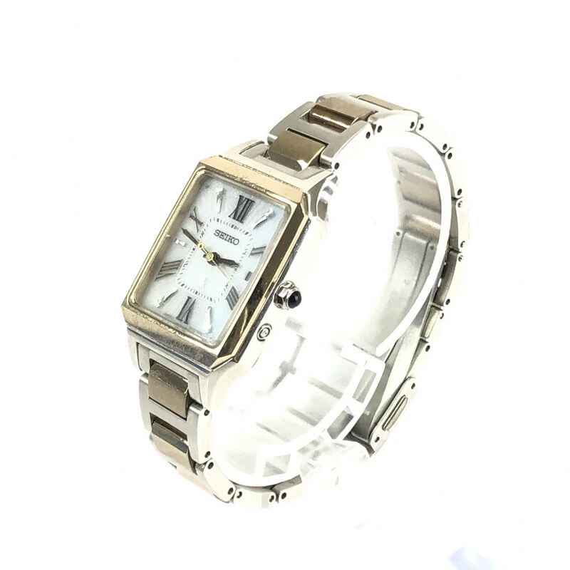 [Women] SEIKO LUKIA 1B32-0AL0 Seiko Kia Radio Wave Solar Size: Case Diameter Approx. 27 x 22 mm, Maximum Arm Circumference Approx. 15 cm, Extra 3 Panels, Color: Silver Bandai Net