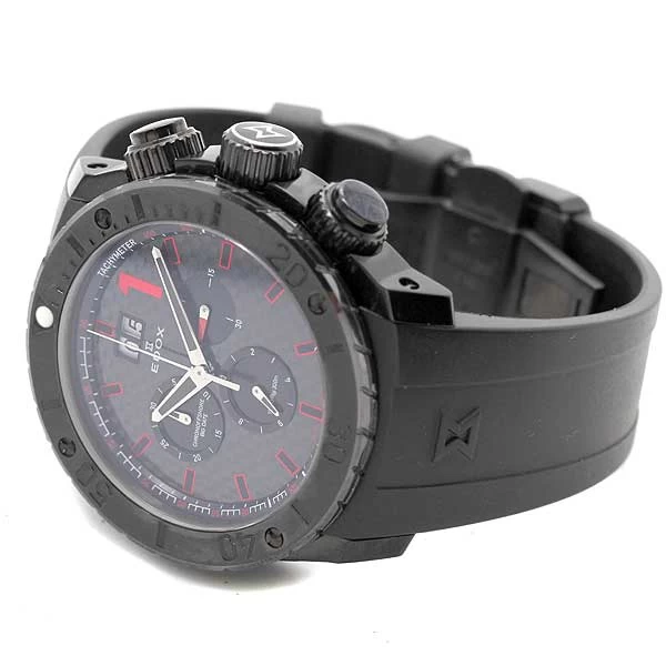 Edox EDOX Class One CLASS-1 Chrono Offshore Chronograph 10020-37N-NRO Big Date Black Dial Quartz