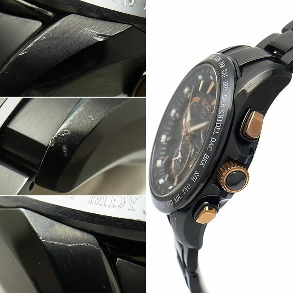 SEIKO ASTRON SBXB075 8X SERIES DUAL TIME GPS SATELLITE RADIO SOLAR WATCH