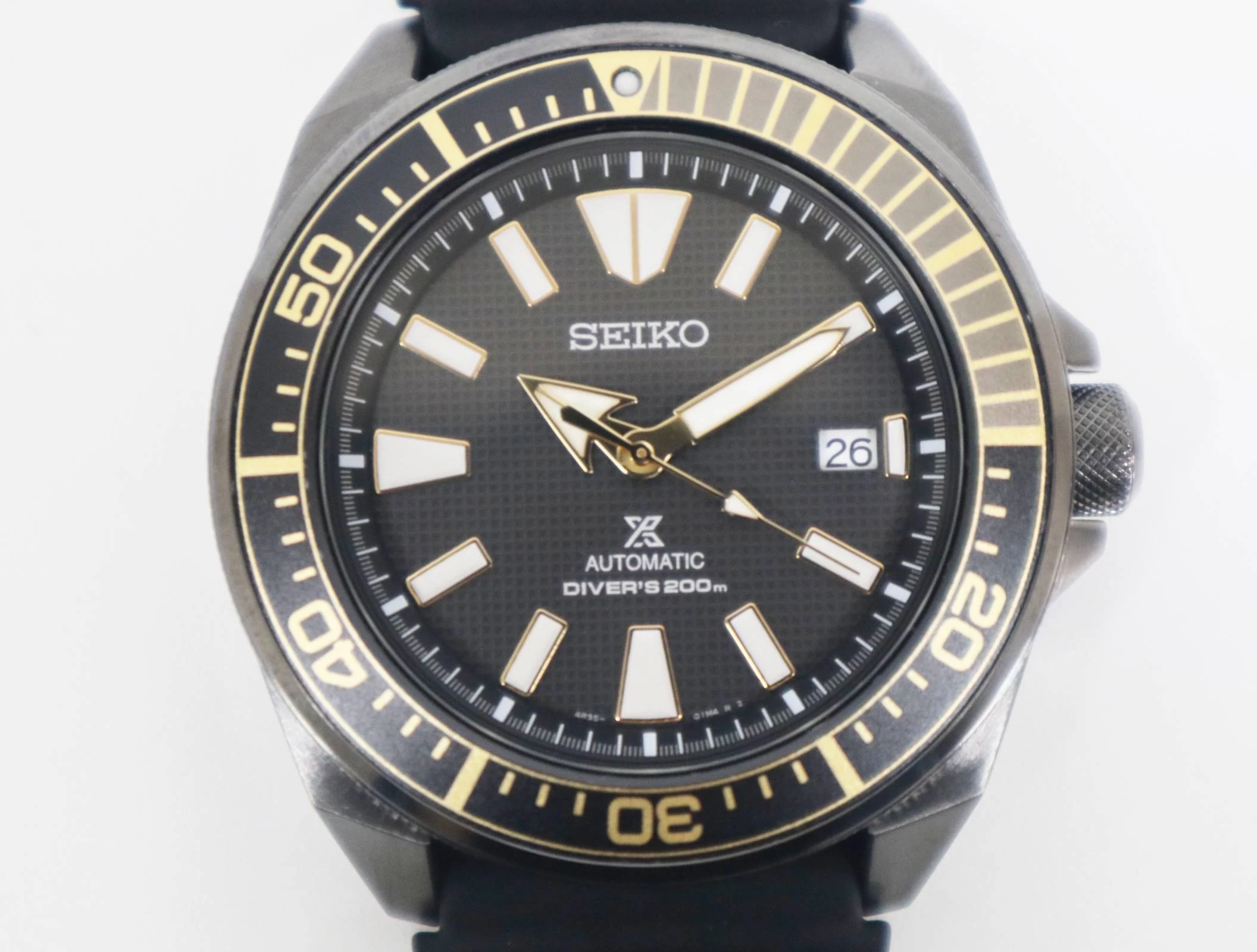 SEIKO Seiko Prospec SRPB55K1 Automatic Diver Samurai Reverse-Imported Stainless Steel Rubber Watch