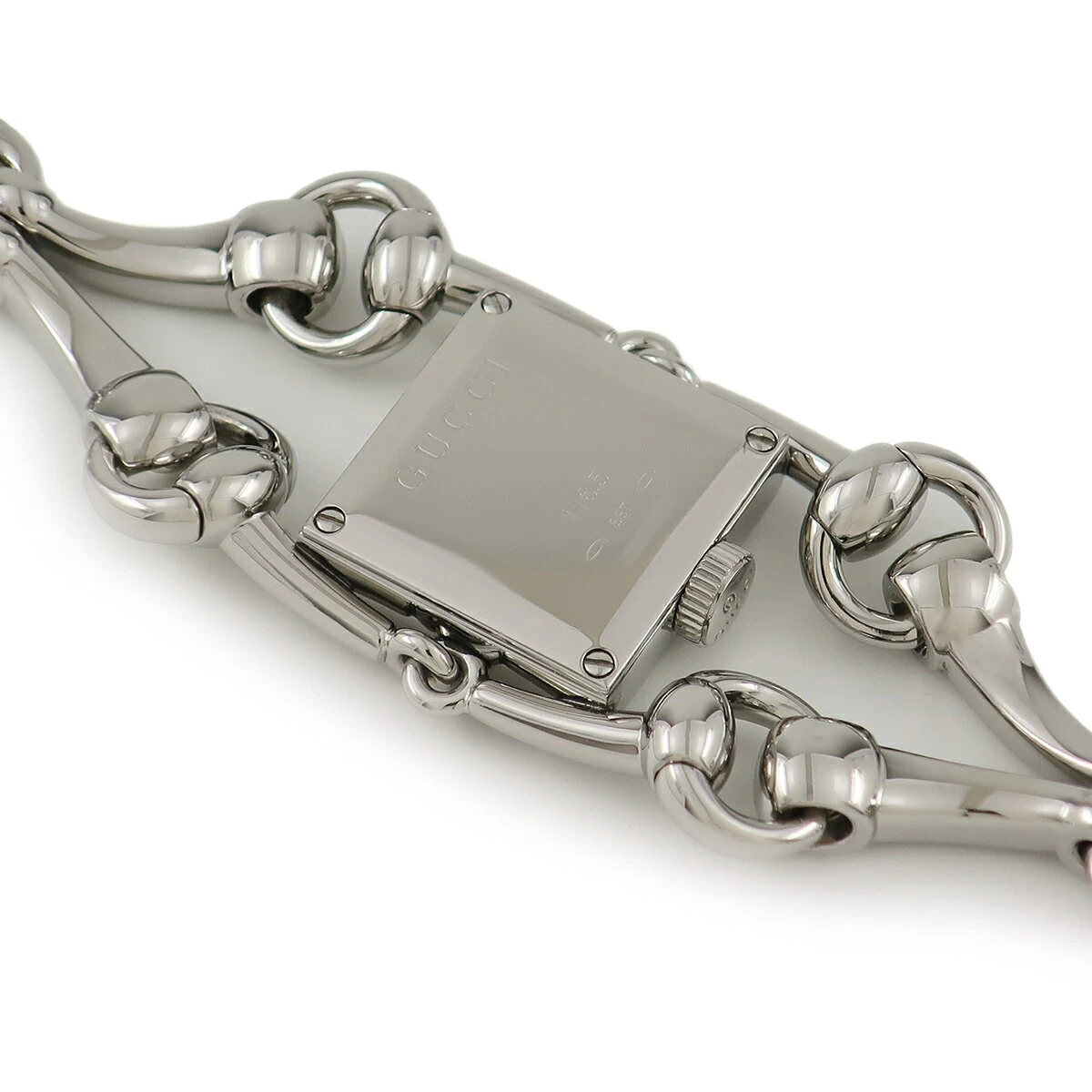 Gucci GUCCI Signoria YA116505 116.5 Genuine Diamond Shell Bar Square Ladies Quartz Silver 