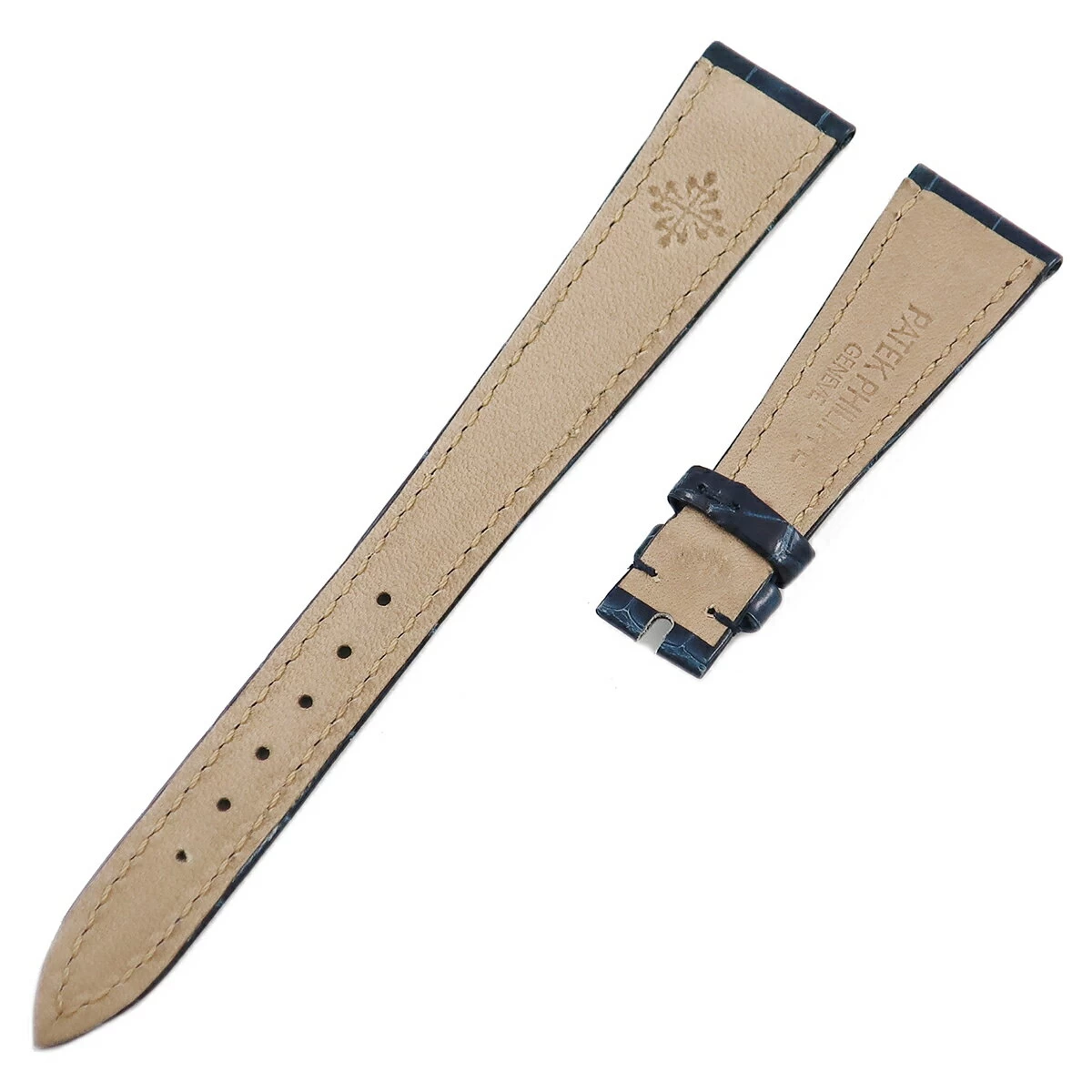 Patek Philippe PATEK PHILIPPE Unused Genuine Croco Belt Strap 16mm Navy Blue Ladies 