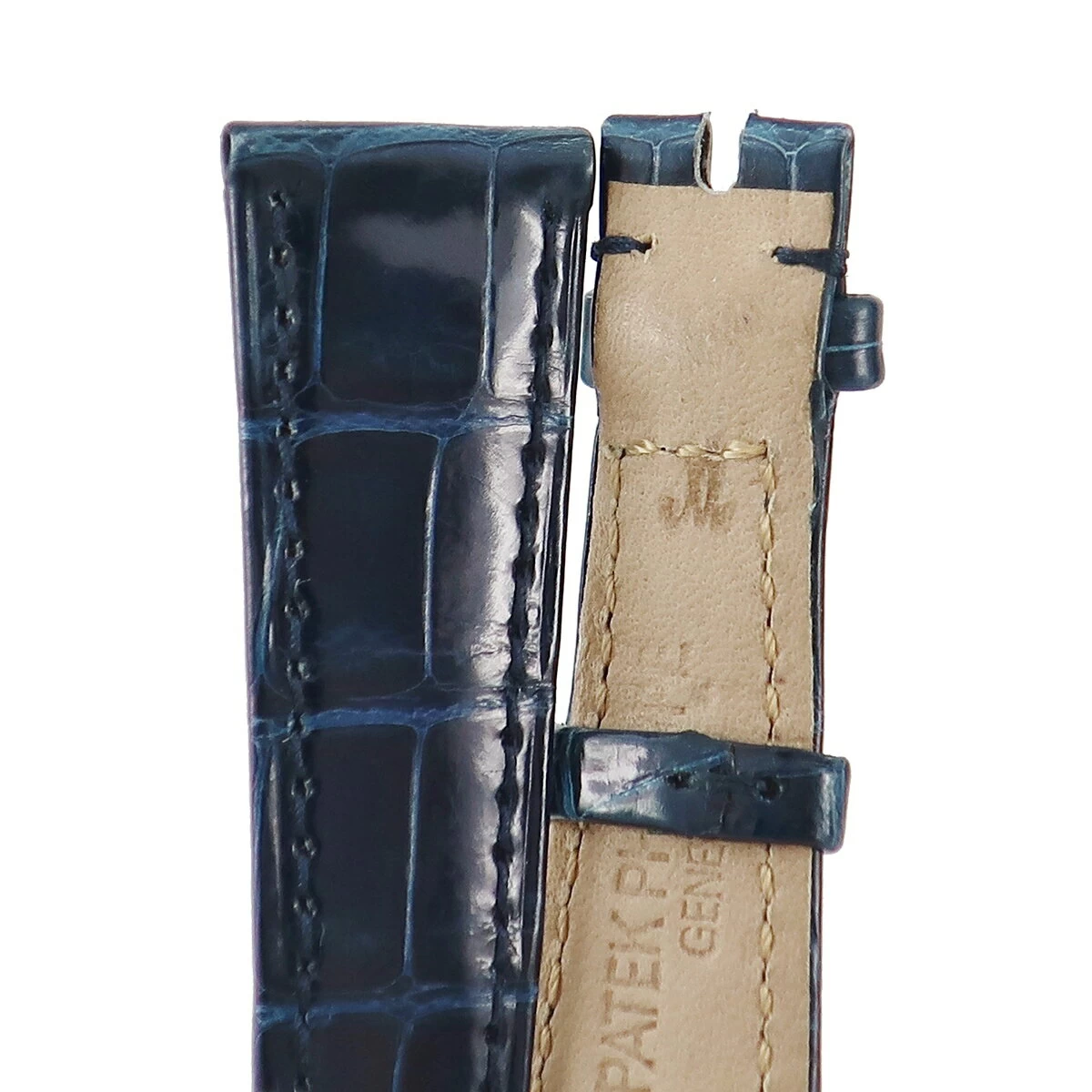 Patek Philippe PATEK PHILIPPE Unused Genuine Croco Belt Strap 16mm Navy Blue Ladies 