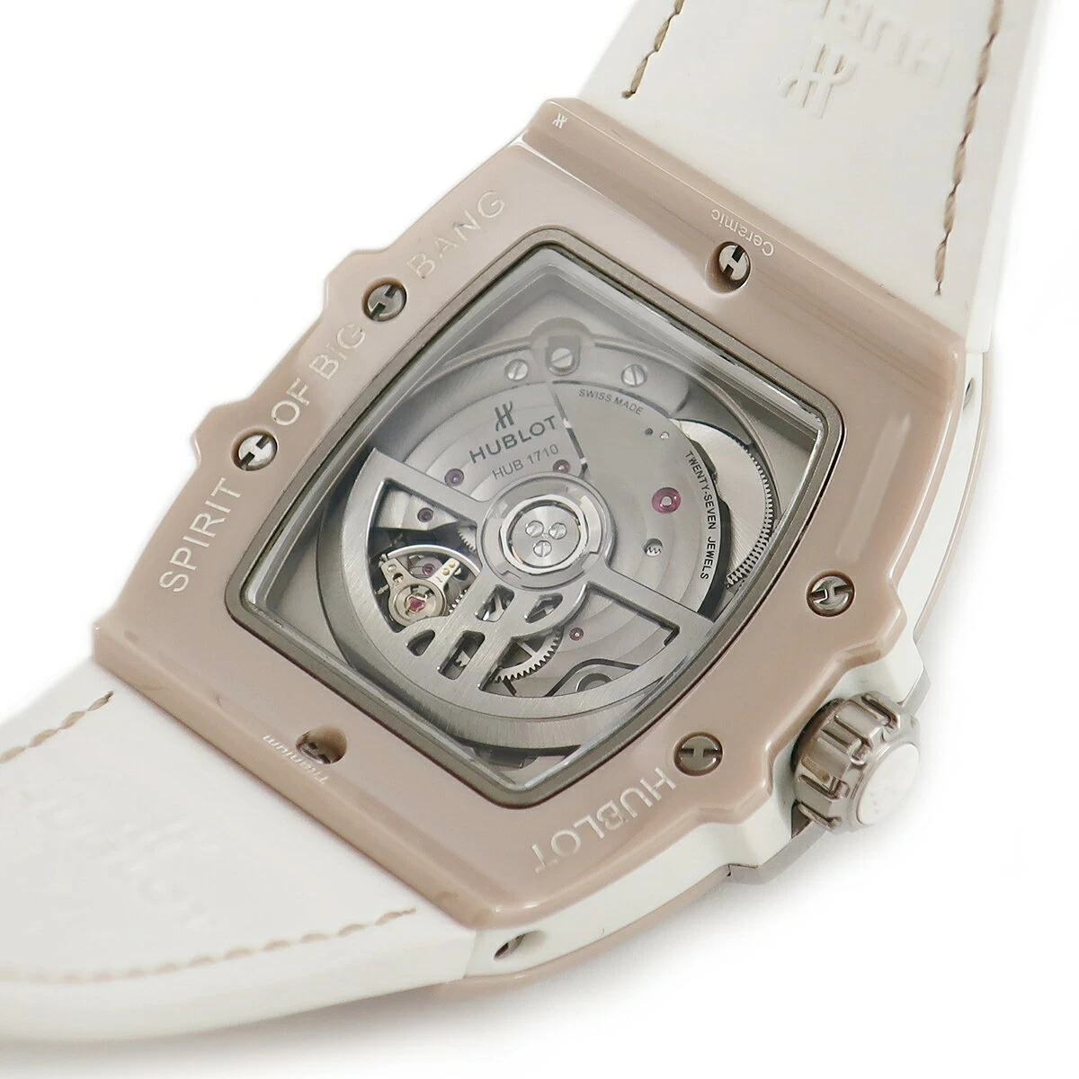 Hublot HUBLOT Spirit Of Big Bang Beige Ceramic 665.CZ.891B LR.1204 Genuine Diamond Ladies Automatic Beige 