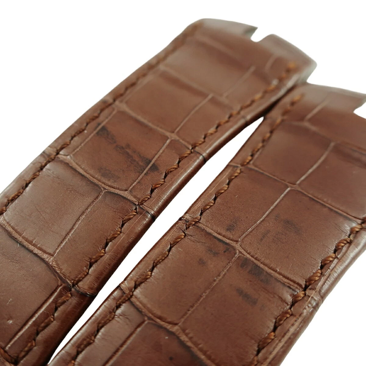 ROGER DUBUIS ROGER DUBUIS EXCALIBAR CROCO BAND GENUINE CROCO BELT STRAP 27mm BROWN 