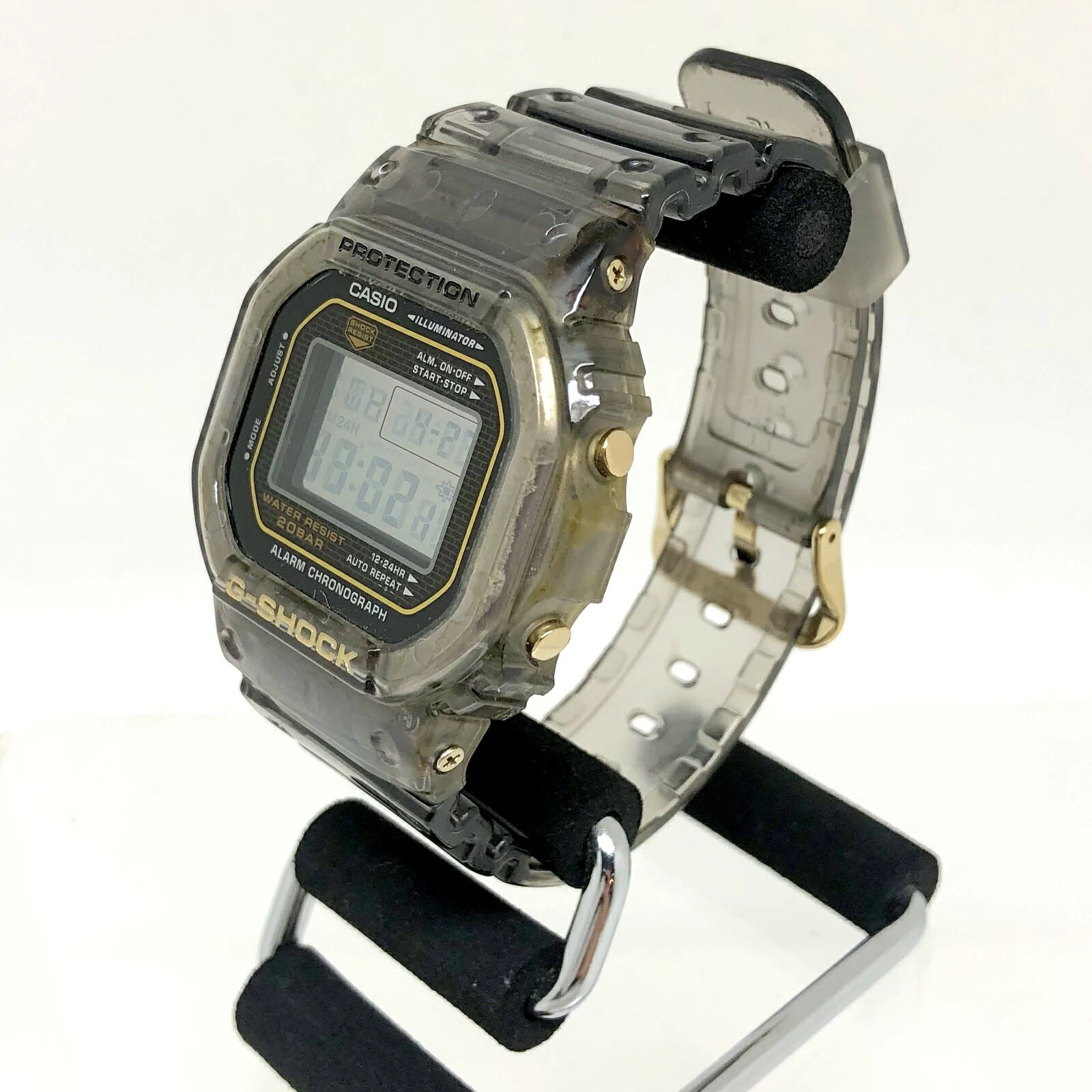 G-SHOCK G-SHOCK CASIO CASIO DW-5025D-8 25th ANNIVERSARY LIMITED MODEL Vol.4 Ocean Grey Clear Skeleton 25th Digital Quartz Screw Back Rare Mikunigaoka Store ITD0QG49BLZG 