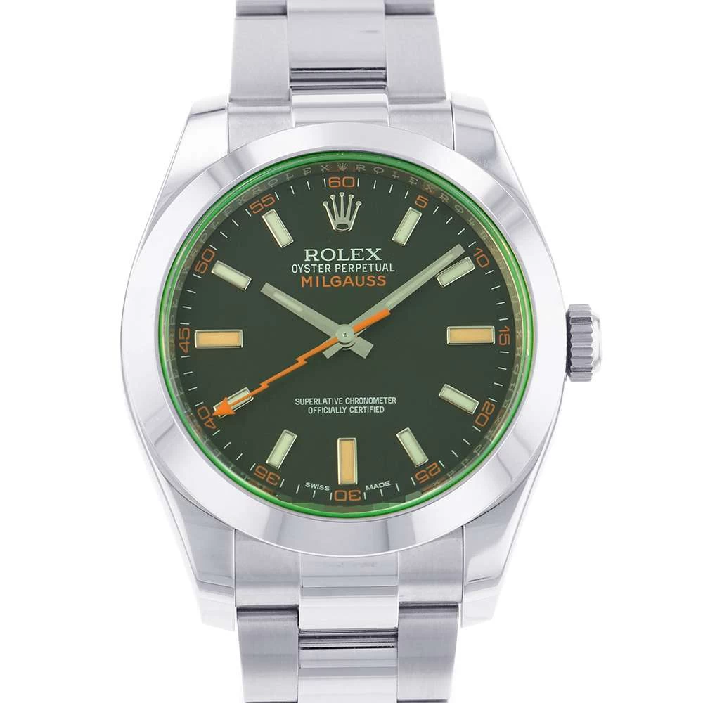 Rolex Milgauss Green Glass Random Serial Roulette 116400GV ROLEX BLACK DIAL ROLEX MILGAUS ROLEX ROLEX