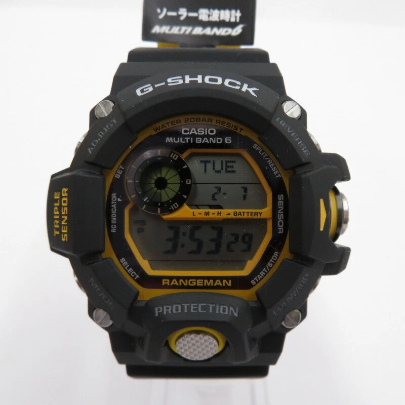 CASIO | Casio G-SHOCK G-SHOCK MASTER OF G-LAND RANGEMAN/Range Man GW-9400YJ-1 Digital Radio Wave Solar Black x Yellow [f131]