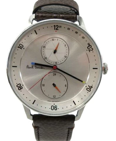 Paul Smith “Paul Smith” Church Street Quartz Watch MADE IN JAPAN BH2-014-90 6323-T024041 SILVER COOL GRAY BROWN STAINLESS STEEL CRYSTAL GLASS [Kagoshima Store]
