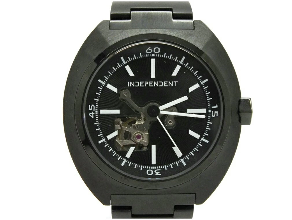 INDEPENDENT MECHANICAL TIMELESS LINE BJ3-641-51 “INDEPENDENT BLACK AUTOMATIC WATCH/WATCH “[Miyakonojo Store]