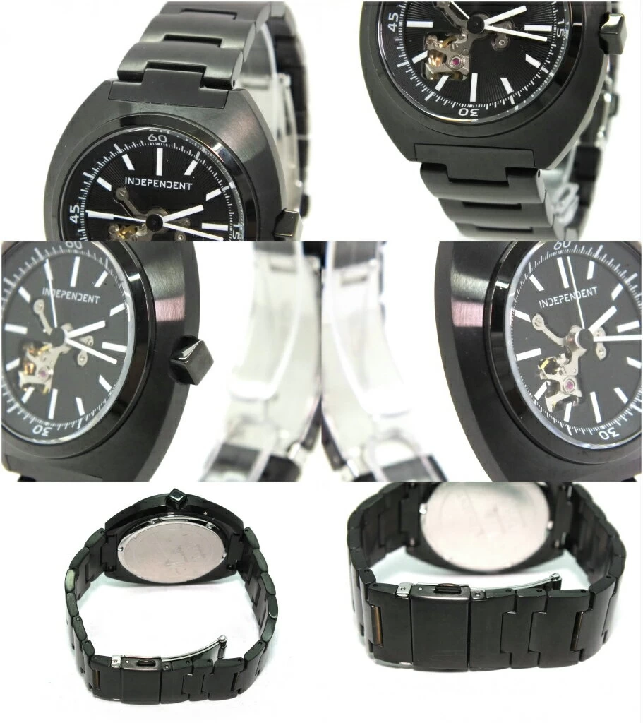 INDEPENDENT MECHANICAL TIMELESS LINE BJ3-641-51 “INDEPENDENT BLACK AUTOMATIC WATCH/WATCH “[Miyakonojo Store]