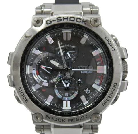 G-SHOCK “G-SHOCK” MT-G Radio Wave Solar Mobile Link Bluetooth Analog Watch MTG-B1000-1AJF Black x Silver [Kagoshima Store]