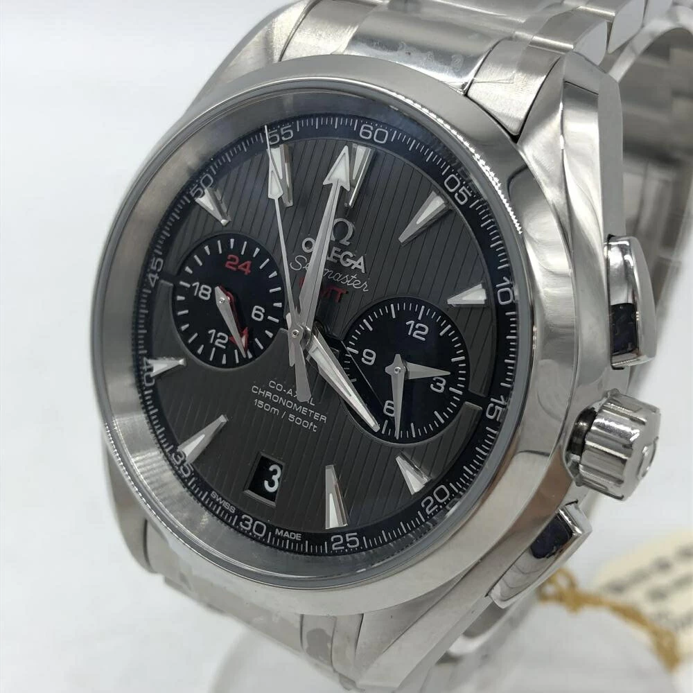 OMEGA SEAMASTER AQUATERRA CO-AXIAL CHRONOMETER GMT CHRONOGRAPH SILVER OMEGA [19]