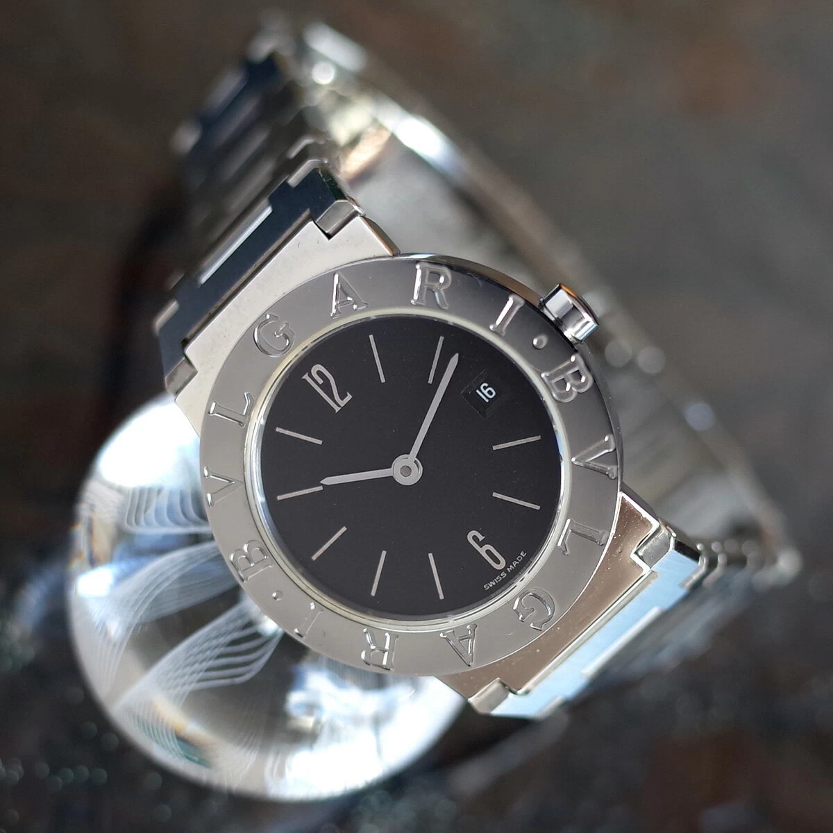 Bulgari Bulgari BVRGARI BB26SS Black Dial Ladies Quartz Maintenance Battery Replaced 