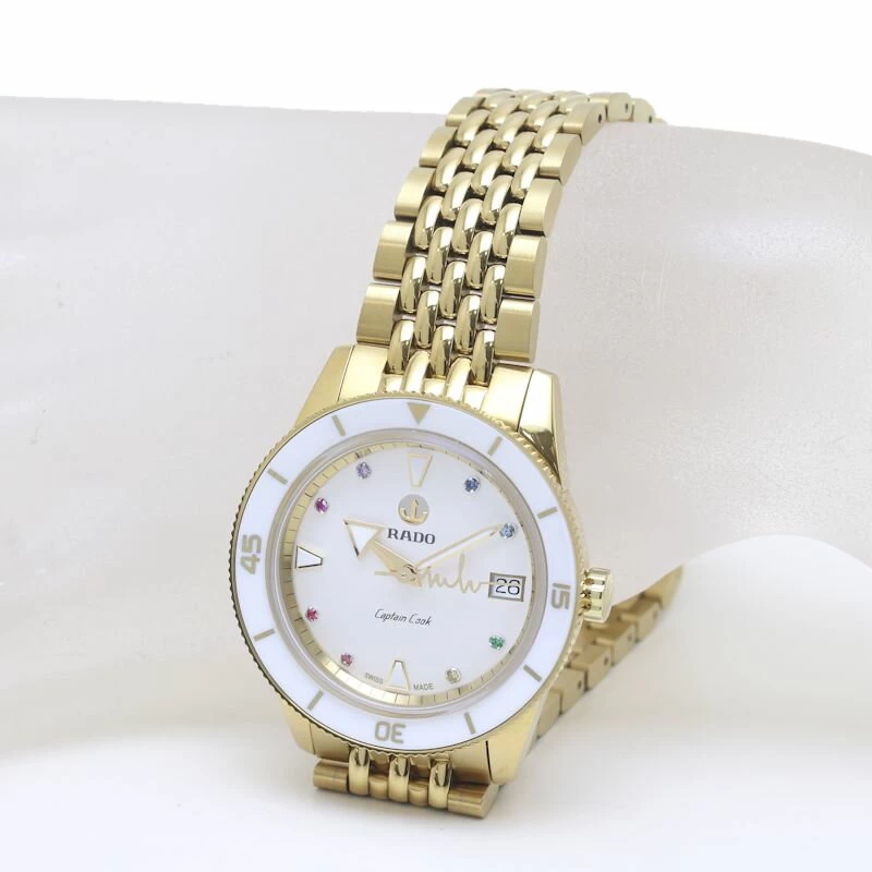 RADO Rado Captain Cook x Marina Hohman Seder R32117708 763.6117.3.001 Stainless Steel Hi-Tech Ceramic with 2 Replacement Belts, Ladies /39179