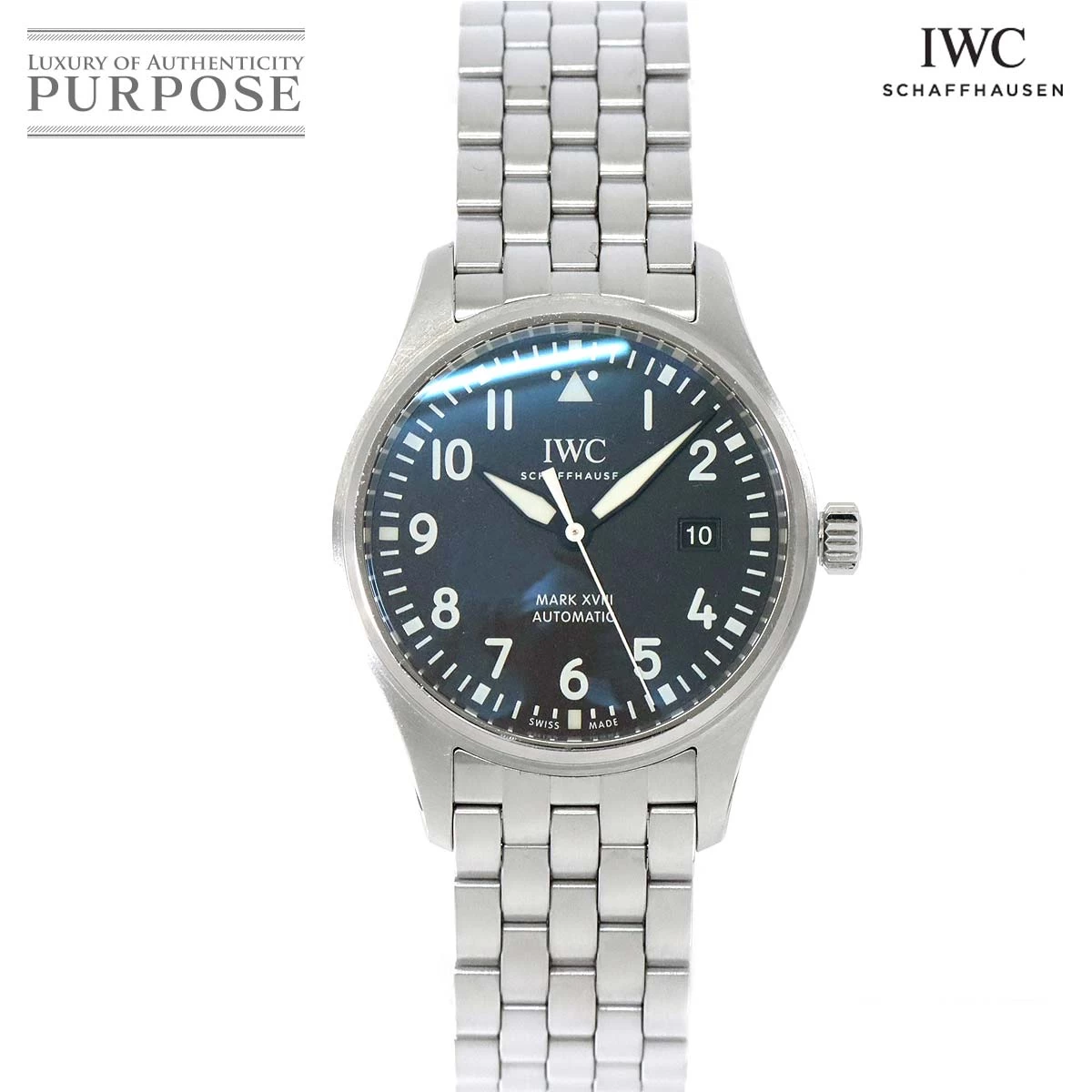 IWC Pilot's Watch Mark XVIII IW327011 Date Black Dial Automatic Automatic International Watch Company Pilot Watch 