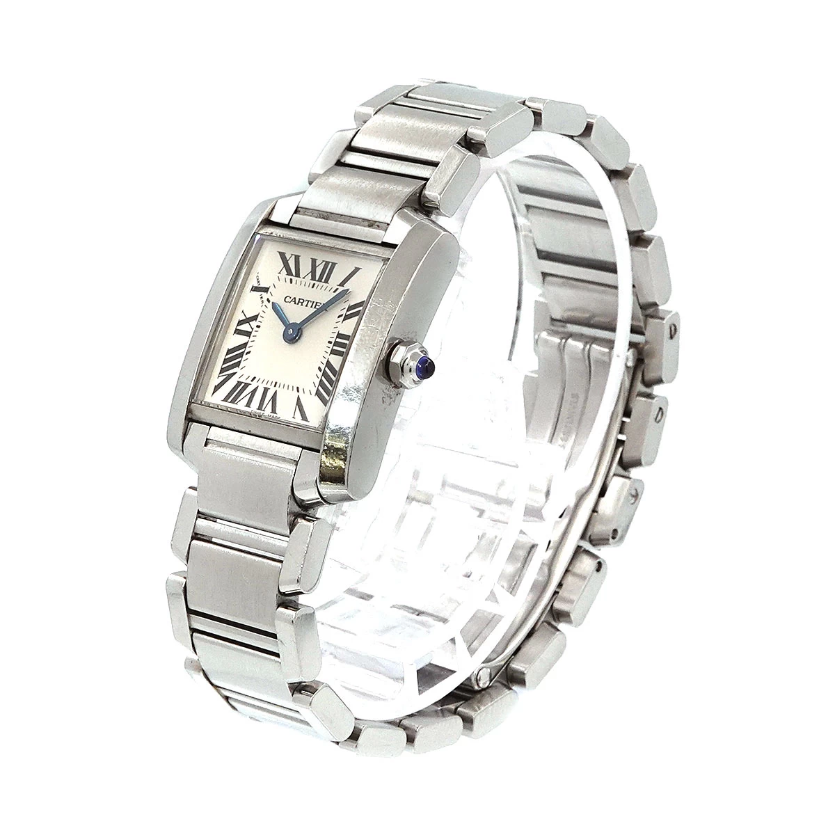 Cartier Tank Francaise SM W51008Q3 Womens Ivory Dial Quartz Watch Tank Francaise 