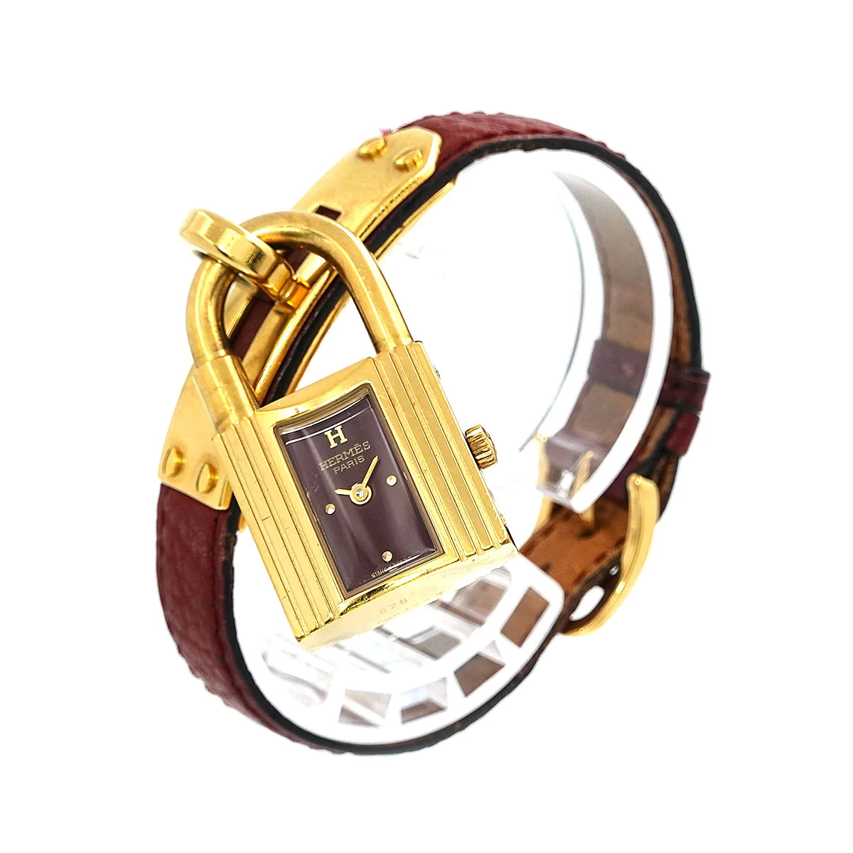 Hermes HERMES Kelly Watch Vintage Ladies Red Dial Quartz Watch Cadena Kelly Watch 