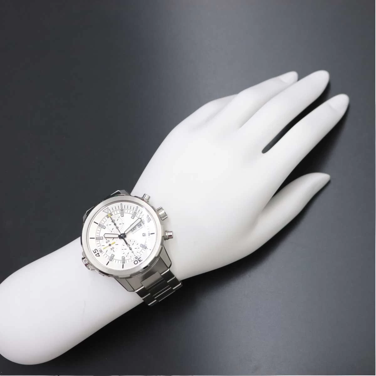 IWC Aquatimer Chronograph IW376802 Day-Date Silver Dial Automatic International Watch Company Aquatimer 