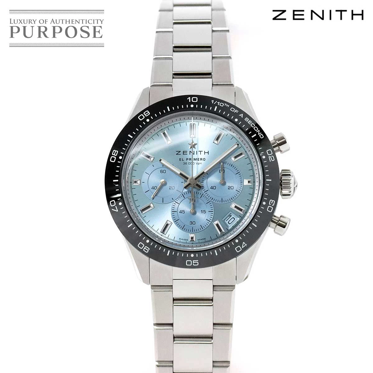 Zenith ZENITH El Primero Chronomaster Sport Yoshida Special Edition 03 3105 3600/52 M3100 Date Aqua Blue Dial Self-Winding El Primero 