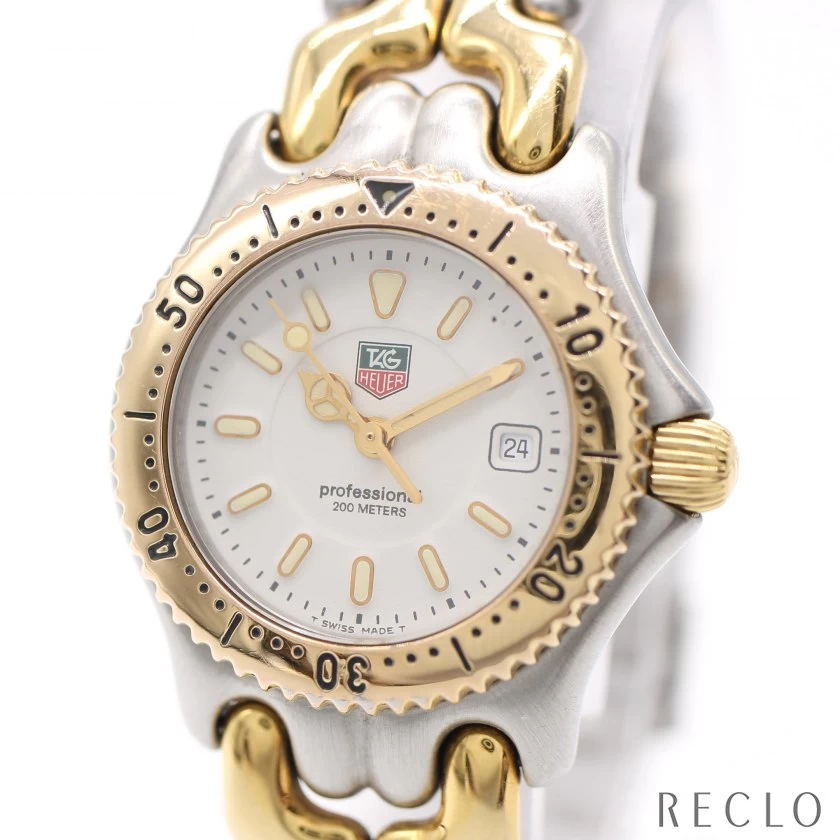 [Final disposition!! Sales ended at 8:30 on 3/1 (Wed.)! [20% OFF or more] TAG HEUER CELL SERIES PROFESSIONAL 200M LADIES QUARTZ SS GP SILVER GOLD WHITE DIAL WG1322-0 _sale_0301end