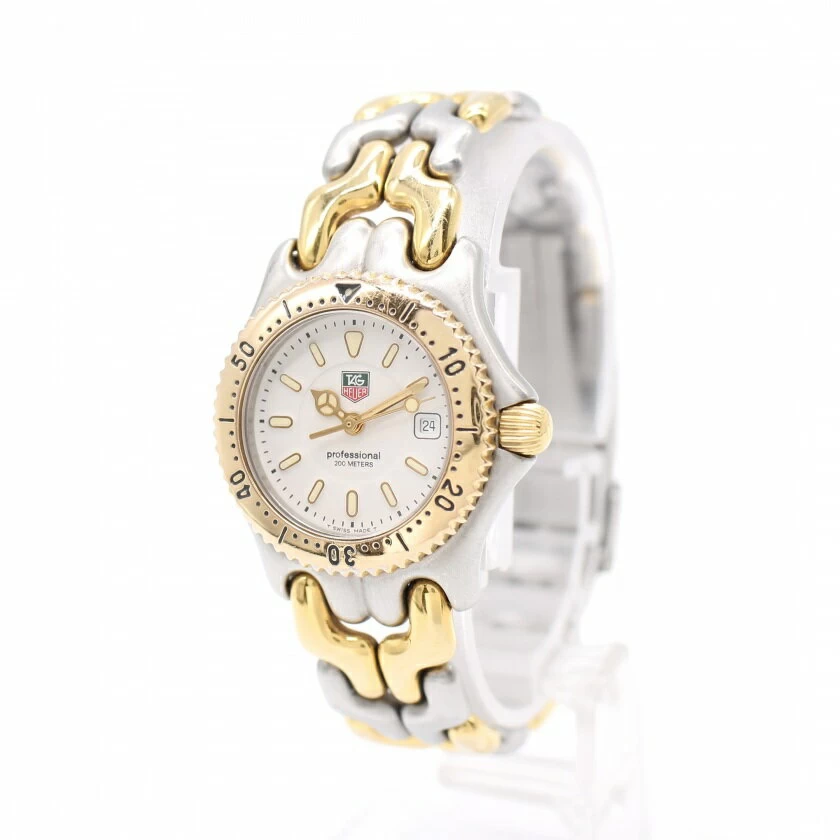 [Final disposition!! Sales ended at 8:30 on 3/1 (Wed.)! [20% OFF or more] TAG HEUER CELL SERIES PROFESSIONAL 200M LADIES QUARTZ SS GP SILVER GOLD WHITE DIAL WG1322-0 _sale_0301end