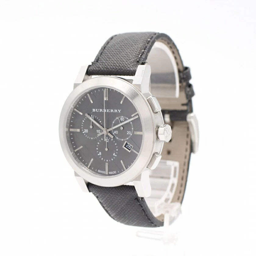 [Super Sale Limited!! 30% OFF or more] Burberry BURBERRY Quartz SS PVC Silver Black Dark Grey Check Dark Grey Dial BU9362 2303ss_allwatc_0304