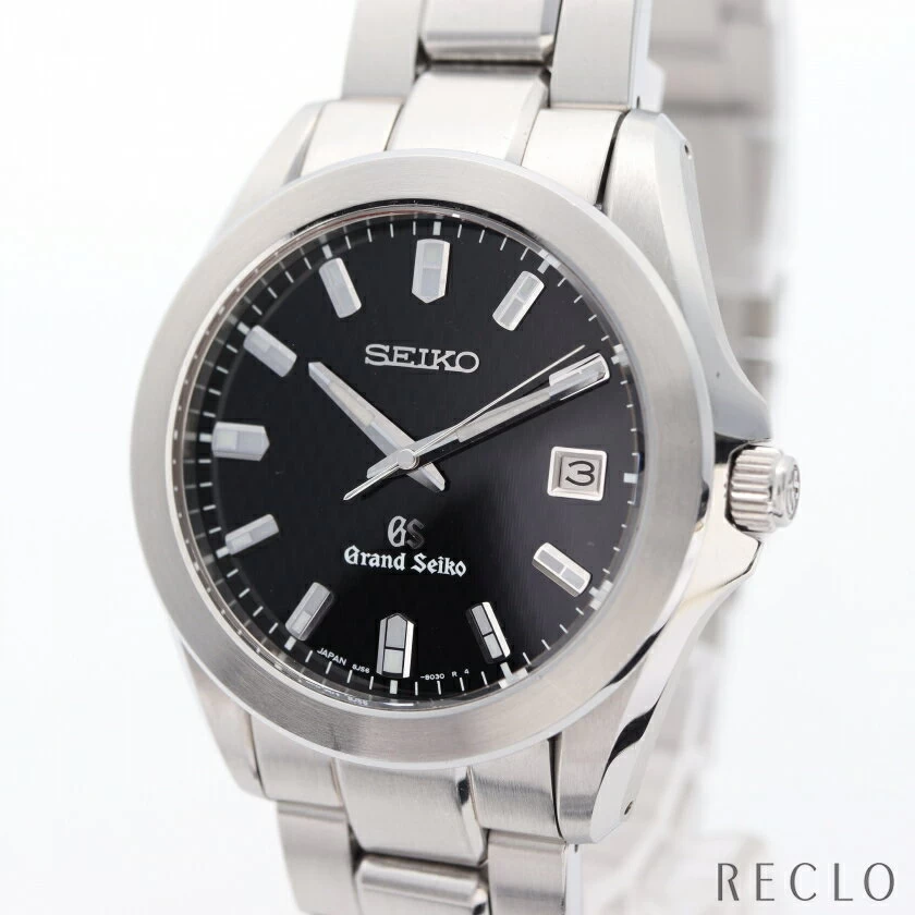 Grand Seiko Grand Seiko Quartz SS Silver Black Dial 8J56-8020 