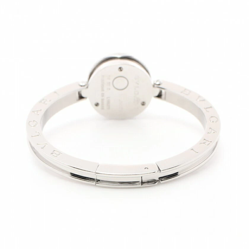 Bulgari BVLGARI B-ZERO1 B.zero1 Ladies Quartz SS Silver Blue Shell Dial 12P Diamond BZ22S 