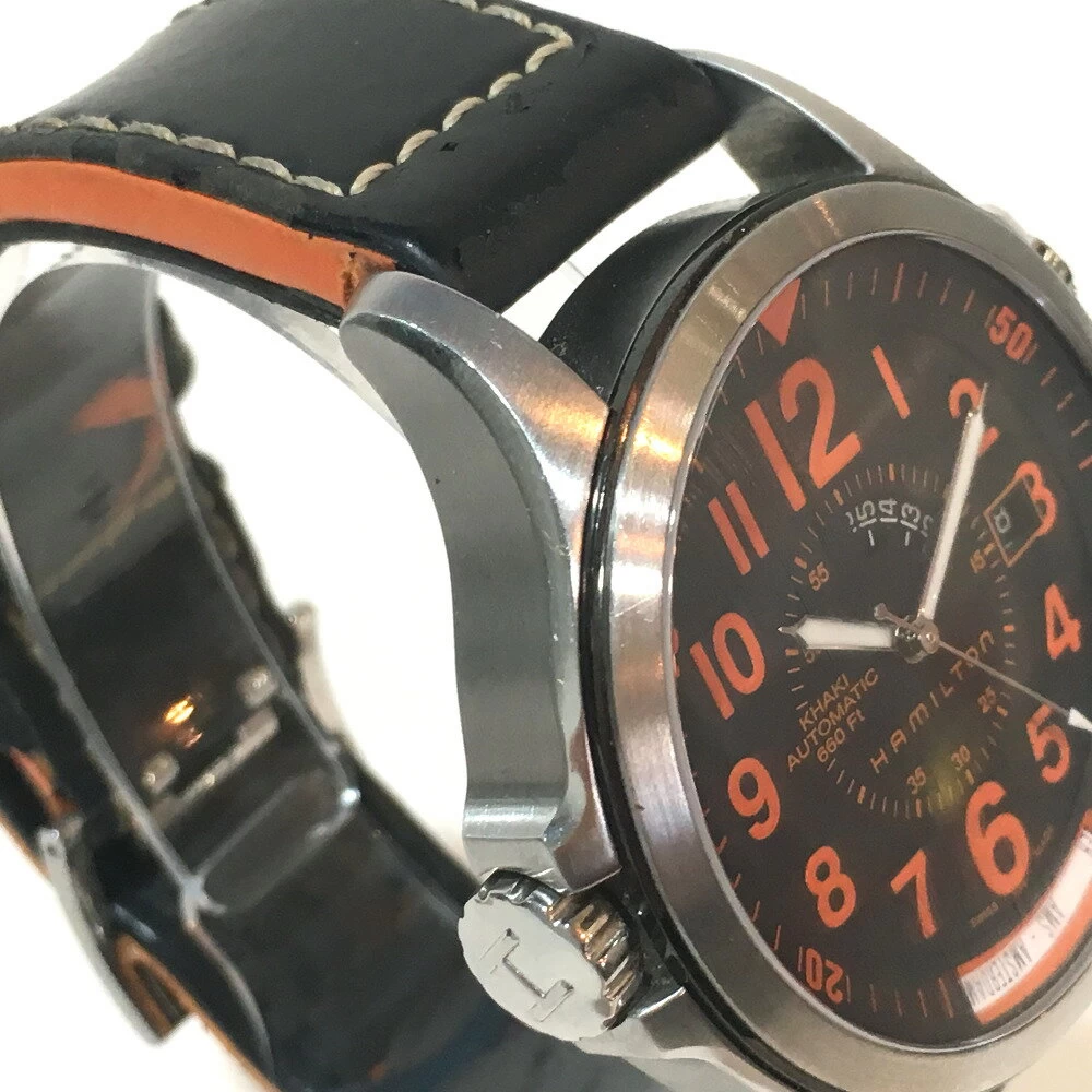 Hamilton Hamilton H776950 Air Race GMT Khaki Automatic Date Back Cover SS/Rubber Belt Silver 