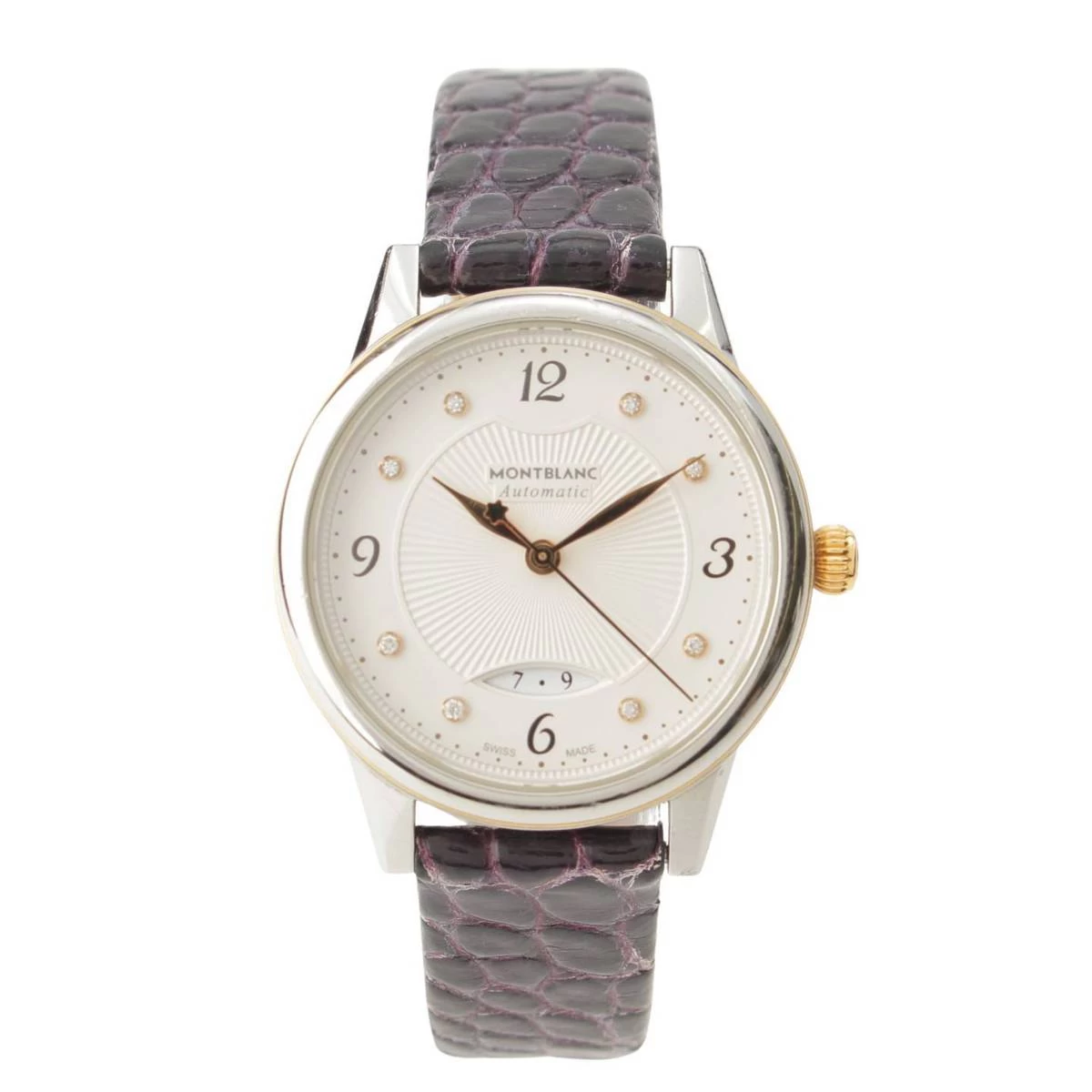 [Montblanc] Mont Blanc Boheme Automatic Watch Automatic 111058 Purple x Silver [Appraised/Genuine Product Guarantee] 175942
